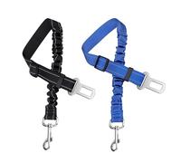 Ceinture Chien Voiture, 2 Pièces Harnais Voiture Chien de Sécurité Supérieure avec Absorption des Chocs et Mousqueton élastique Réglable pour Tous Les Chiens et Chats