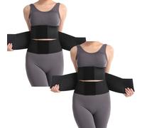 Ceinture Cincher AB Belt Control Control Body Shaper avec des femmes en pellicule triple, un entraîneur de taille enveloppe du ventre, confortable et respirant (2Pcs-A,L)