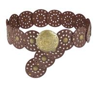Ceinture circulaire cloutée pour femme - Ceinture large pour femme - Ceinture de cowboy occidentale en polyuréthane avec clous épais - Détails concho - Ceinture réglable pour robes, manteaux, jeans