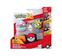 Ceinture Clip 'n' Go Bandai - Pokémon - 1 Ceinture. 1 Quick Ball. 1 Premier Ball Et 1 Figurine 5 Cm Flambino
