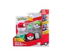 Bandai - Pokémon - Ceinture Clip 'N' Go - 1 Ceinture, 1 Poké Ball, 1 Nest Ball et 1 Figurine 5 cm Bulbizarre - Accessoire pour se déguiser en Dresseur Pokémon - JW2715
