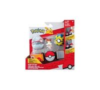 Pokémon Bandai Ceinture Clip 'N' Go - 1 Ceinture, 1 Quick Ball, 1 Premier Ball et 1 Figurine 5 cm Flambino (Scorbunny) - Accessoire pour se déguiser en Dresseur JW2716