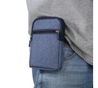 Ceinture Clip Sacoche Etui Universel, Moon mood® 6.3 Pouces Denim Décontractée Sac Randonnée pour Homme Housse de Transport Coque Sac Ceinture Clip Poche Pochette avec Boucle Multiples Portefeuille
