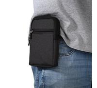 Ceinture Clip Sacoche Etui Universel, Moon mood® 6.3 Pouces Denim Décontractée Sac Randonnée pour Homme Housse de Transport Coque Sac Ceinture Clip Poche Pochette avec Boucle Multiples Portefeuille