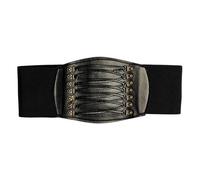 CEINTURE CORSET STRETCH NOIR PIRATE FEMME