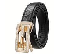 Ceinture creuse en fibre ultra-fine à boucle automatique en alliage for femme, chaîne de taille décorative décontractée for jeans, design entièrement équipé(95cm,4)