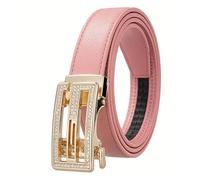 Ceinture creuse en fibre ultra-fine à boucle automatique en alliage for femme, chaîne de taille décorative décontractée for jeans, design entièrement équipé(90cm,3)