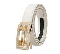 Ceinture creuse en fibre ultra-fine à boucle automatique en alliage for femme, chaîne de taille décorative décontractée for jeans, design entièrement équipé(100cm,7)