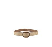 PIECES PCPILJA Ceinture en cuir pour homme FC Noos, Couleur doré/blanc