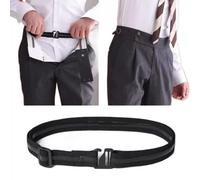 Ceinture d'affaires lisse pour homme - Ceinture flexible pour tenue professionnelle - Ceinture formelle antidérapante réglable pour le bureau - Bande de soutien confortable pour chemise