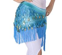 Ceinture Danse Orientale Femme Belly Danse Ventre Orientale Hanche Costume Professionnel mit Sequins One Size Lake Bleu