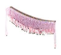 Ceinture Danse Orientale Femme, Écharpes de Hanche de Danse du Ventre Fille Foulard Belly Dance Foulard à Sequins Doré Écharpe Déguisement Mousseline de Soie, 1 Pièce, pour Scène, Fête, Anniversaire