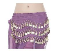 Ceinture Danse Orientale,Foulard Danse Orientale Jupe de danseuse for femmes, écharpe de hanche, ceinture ajustable, spectacle féminin, paillettes, glands, Costumes(Light purple)