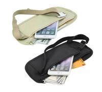 Ceinture d'argent dissimulée 2 pièces, Sac de Taille de sécurité antivol, Sac de Taille de Sport, Ceinture élastique