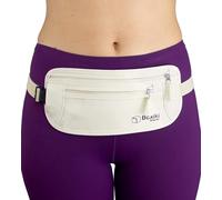 Ceinture d'argent dissimulée Boxiki Travel pour Hommes et Femmes - Sac de Taille RFID bloquant pour Passeport, Portefeuille et téléphone - Sécurisé et fiable pour Les Voyages (Beige)
