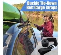 Ceinture d'arrimage - Sangle réglable Robuste en Nylon et Aluminium, Conception de Tension à Came, Outil de sécurité de Chargement | Porte-Bagages de Bagages de remorque de Kayak de Moto de ca