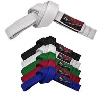 Ceinture d'arts martiaux Athletics Gear AG pour karaté, 100% coton avec coutures multiples pour BJJ, judo, taekwondo et karaté (Blanc, 240 cm)