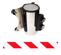 Ceinture de barrière rétractable, Barrière de contrôle des files d'attente murale 2/3/5 m avec sangle magnétique rétractable for magasins, aéroports, banques et écoles(5M/16.4FT)