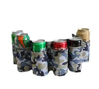 Ceinture de bière réglable | Sac banane portable pour 6 canettes ou bouteilles - Étui pour canette de boisson | Accessoire de stockage de bière, de soda pour camping, fête en plein air et barbecue
