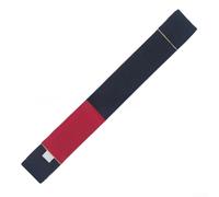 Ceinture de BJJ pour arts martiaux avec coutures renforcées et manchon à rayures avec protocoles de ceinture inspirés de l'IBJJF (A 4 Noir)