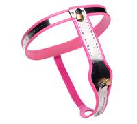 Ceinture De Chasteté Pour Femmes En Acier Inoxydable Rose Réglable Série Maître