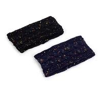 Ceinture de cheveux pour femmes 2PCS Winter Headbands For Women Warmer Knit Soft Elastic Crochet Headband Chunky Head Wrap Ceintures de tête(Y47)