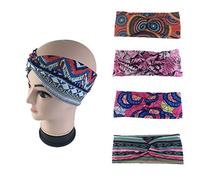 Ceinture de cheveux pour femmes Headbands For Women, 5 Pack Womens Wide Knotted Head Bands Workout Hair Accessories For Women Ceintures de tête