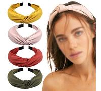 Ceinture de cheveux pour femmes Womens Headbands, 4Pcs Knotted Head Bands For Women Girls Wide Top Knot Hair Bands Hair Hoops Hairband Ceintures de tête