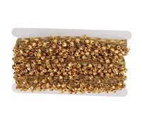 Ceinture de cloche dorée de 10 Yards, son fort, ficelle décorative en métal et Polyester artisanal pour décorations de Table de fête et de vacances