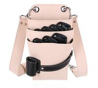 Ceinture de Coiffure Coiffure de coiffure Cisqueur Holster avec ceinture Sac à Ciseaux Professionnel(Rose)