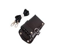 Ceinture de Coiffure Look en cuir Sac Holster de pochettes coiffure Sac à Ciseaux Professionnel(Black)