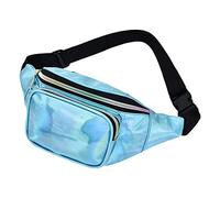 Ceinture de course à pied imperméable réfléchissante sac d'entraînement fitness sac banane sport réglable poitrine, bleu