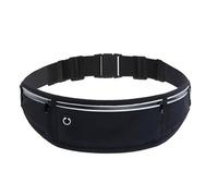 Ceinture de course à pied, sac de sport respirant avec poches pour téléphone et poches zippées réfléchissantes, multicolore, S