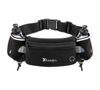 Ceinture de Course Activ avec Bouteilles d'eau (2 x 175ML), Ceinture D'hydratation Ce Etanche à la Taille est Adapté à l'iPhones.