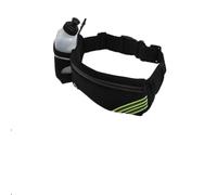 Ceinture de course avec bouteille, ceinture d'hydratation pour marathon, sac de taille élastique pour jogging, porte-bouteille d'eau anti-rebond, pochette de sport avec tirette de 283,5 g (bleu)