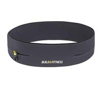 Ceinture de Course Build & Fitness, Poche à la Taille, Porte-clés intégré, Support pour téléphone. pour Hommes et Femmes. Légère, Fine et Confortable ; Compatible avec Tous Les Samsung et iPhones