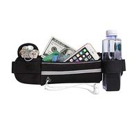 Ceinture de course étanche avec bouteille d'eau, téléphone, portefeuille, grande capacité, portable et durable, adaptée pour la course, l'exercice, la marche, le vélo, les voyages et les activités de