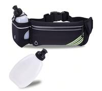 Ceinture de course imperméable avec porte-bouteille d'eau, sac de taille sport pour hommes et femmes coureurs, porte-téléphone compatible avec iPhone 15 14 13 12 11 Pro Max Xs Xr X 8 7 Plus et Galaxy,