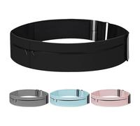 Ceinture de course légère pour homme et femme avec poche pour bouteille d'eau, support de téléphone multi-poches, pochette de course à pied, Noir , Large-31.5" - 45.3", Moderne