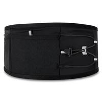 Ceinture de course pour homme et femme - Anti-rebond à 360° et imperméable - Grande poche pour téléphone portable - Porte-numéro de départ et poche arrière - Réglable - Taille XS - M (jusqu'à 85 cm de
