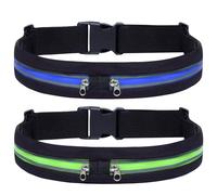 Ceinture de course pour homme et femme, NA- Bleu Vert, Ceinture de course