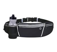 Ceinture de Course pour téléphone Portable, Sac de Course pour Jogging avec Quatre Poches, Sac Banane imperméable et Ajustable avec Porte-Bouteille, Ceinture de Course (Bouteilles Non incluses)