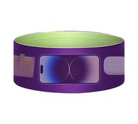 Ceinture de course pour téléphone - Sac banane double face - Sac de course étanche pour téléphone portable Double couleur respirant réfléchissant grande capacité, Violet M, Refer to description,