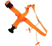 Ceinture de Course Réutilisable Fixation Dossard, Polyester Orange | Design Noir Simple, Trous Multiples Latéraux, Entretien Facile, pour Course Nocturne et Compétitions