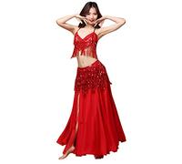 Ceinture de danse du ventre pour femme - Avec pompons - Jupe de danse du ventre - Jupe de hanche - Ceinture de danse du ventre - Jupe de danse du ventre - Costume de carnaval - Costume de danse du