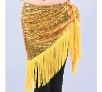 Ceinture de danse du ventre triangle à paillettes avec franges, costume de danseuse, ceinture de performance sur scène pour femmes bleu,jaune,vert,rouge,rose rouge,bleu lac,rose,Vert fluorescentPolyes