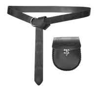 Ceinture de fête sur le thème victorien avec poche pour pièces de monnaie pour les amateurs du Moyen Âge Ceinture de costume Cosplay Ceinture de déguisement Accessoires de bal masqué en PU Bel, Noir