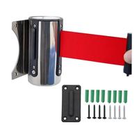 Ceinture de file d'attente rétractable - Système de contrôle de foule mural 2 m Options d'utilisation intérieur/extérieur Couleurs personnalisées disponibles pour une gestion efficace des files