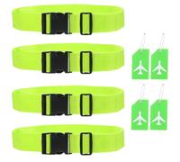 Ceinture de Fixation avec Boucle Rapide pour Valise Réglable | Polyester et PVC, Ensemble avec Étiquettes à Suspendre, pour Voyage en Train et Usage Professionnel