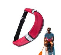 Ceinture de flottaison pour adultes, gilet gonflable réglable avec pagaie - dispositif de protection pour la natation, le canoë, la plongée en apnée, l'entraînement en mer, la piscine, les voyages